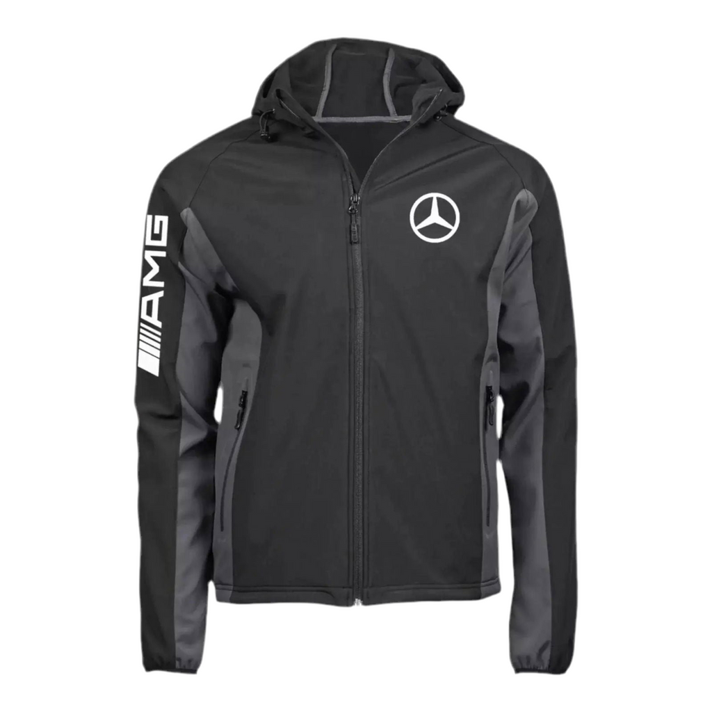 Mercedes AMG SoftShell Racing Jacket With Hoodie