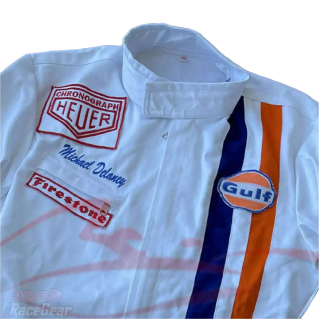 Michael Delaney Steve McQueen 1971 "LeMans" MOVIE Racing Suit - Speedxcrafts