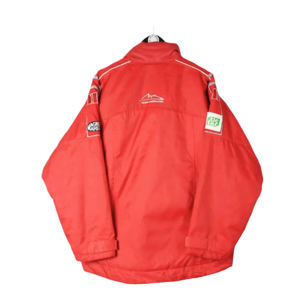 Michael Schumacher Vintage Ferrari Shell Jacket - Embroidered F1 Gear - Speedxcrafts