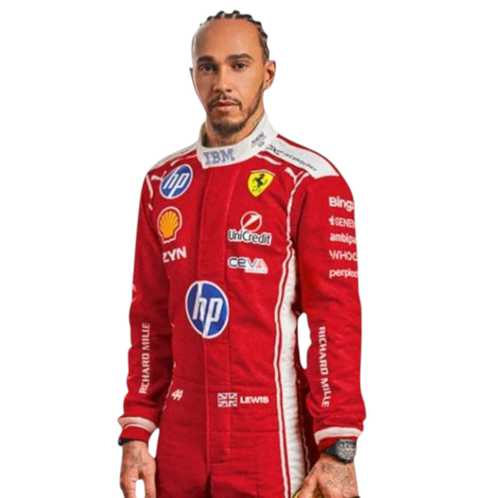 NEW 2026 Scuderia Ferrari HP Lewis hamilton Replica F1 Team Race Suit - Speedx Crafts