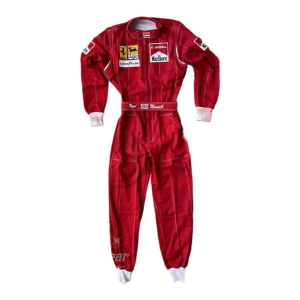 Nigel Mansell 1990 Ferrari F1 Embroidered Racing Suit - Speedxcrafts
