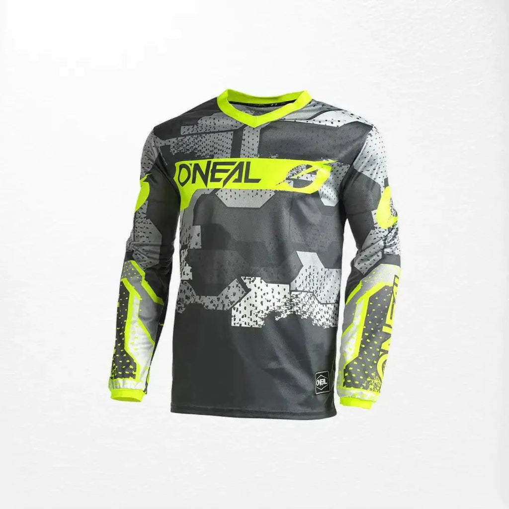 O'Neal Element Camo MX Jersey Grey-Yellow - Speedxcrafts