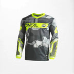 O'Neal Element Camo MX Jersey Grey-Yellow - Speedxcrafts