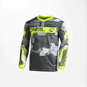 O'Neal Element Camo MX Jersey Grey-Yellow - Speedxcrafts
