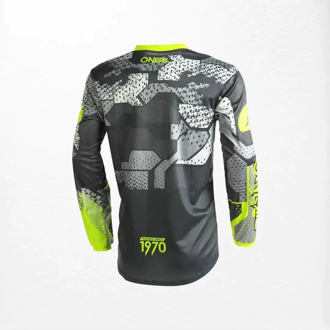 O'Neal Element Camo MX Jersey Grey-Yellow - Speedxcrafts