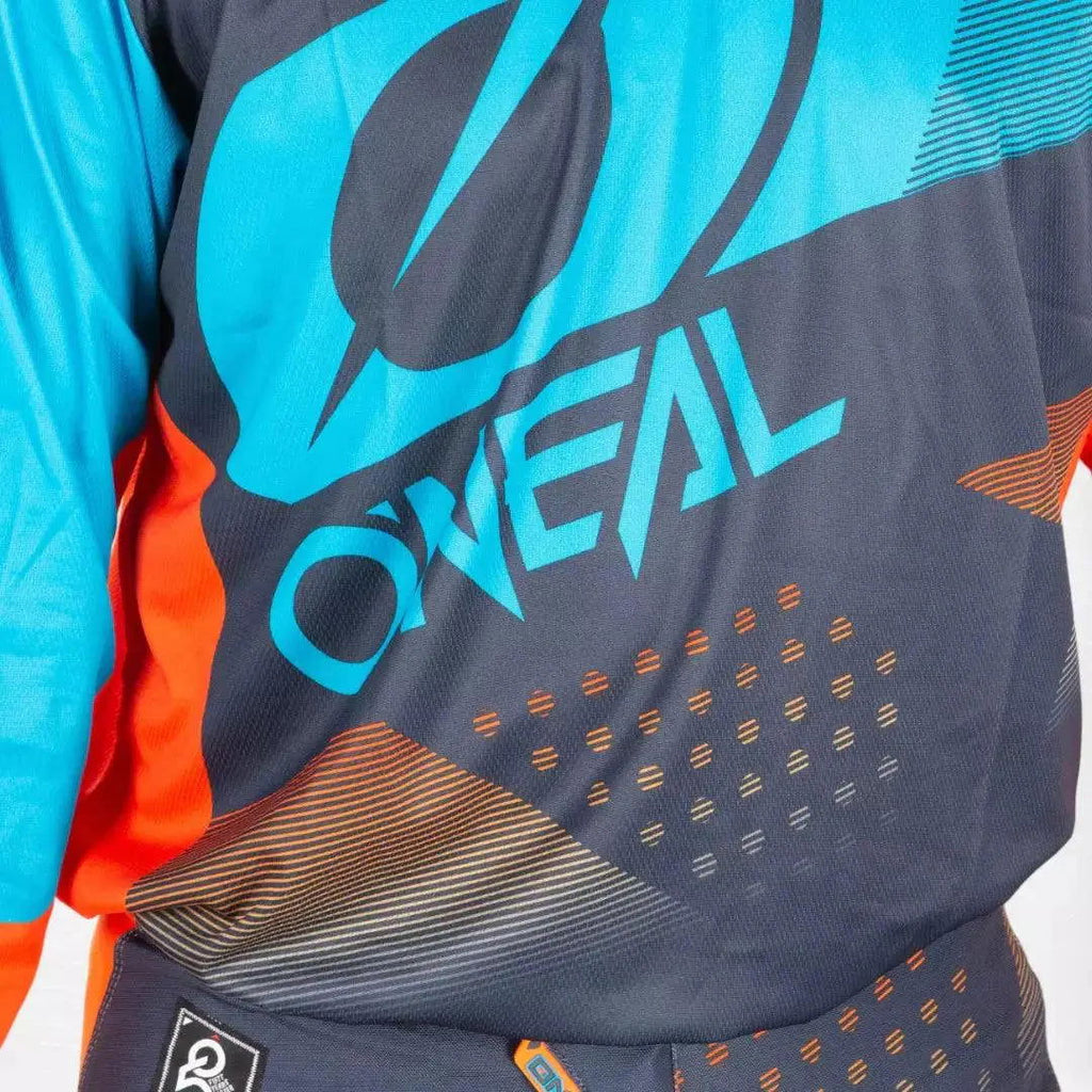 O'Neal Element Factor MX Jersey Gray-Orange-Blue - Speedxcrafts
