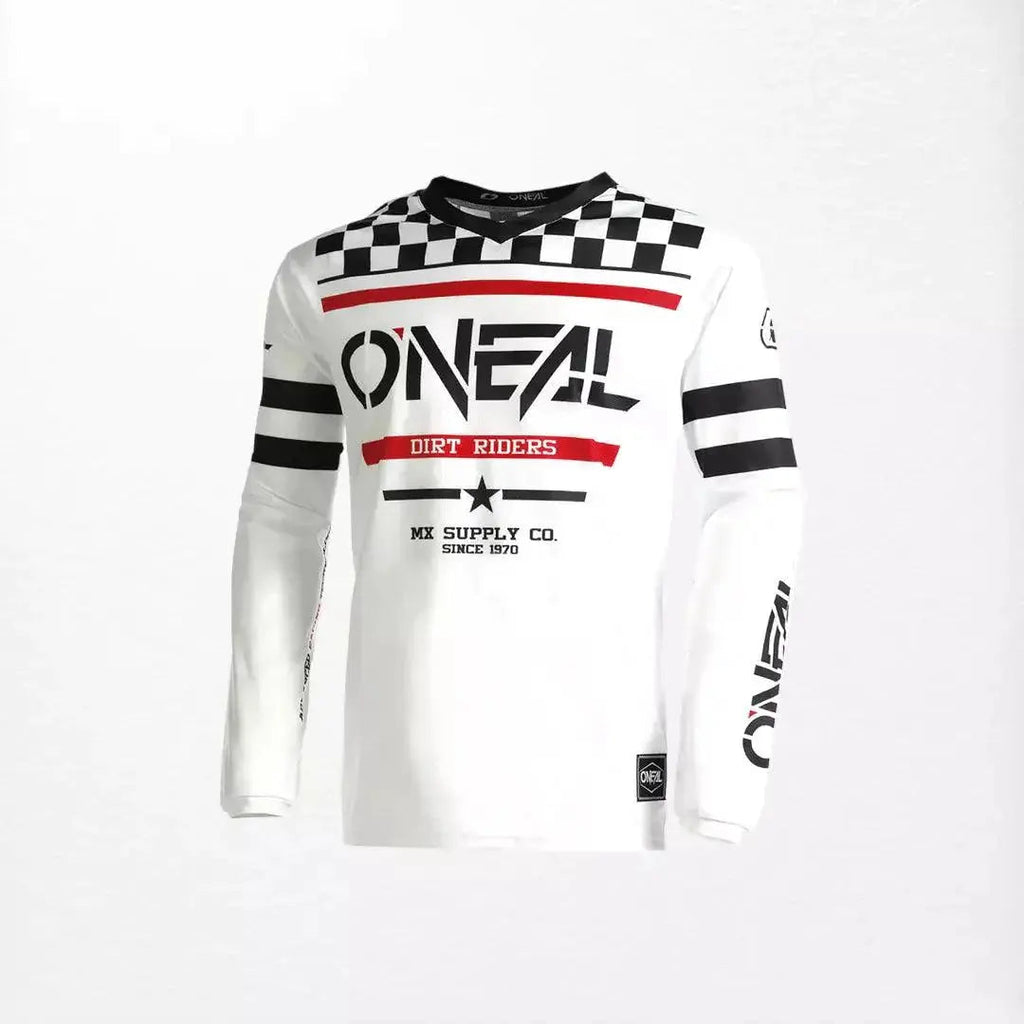 O'Neal Element Squadron Youth MX Jersey White-Black - Speedxcrafts