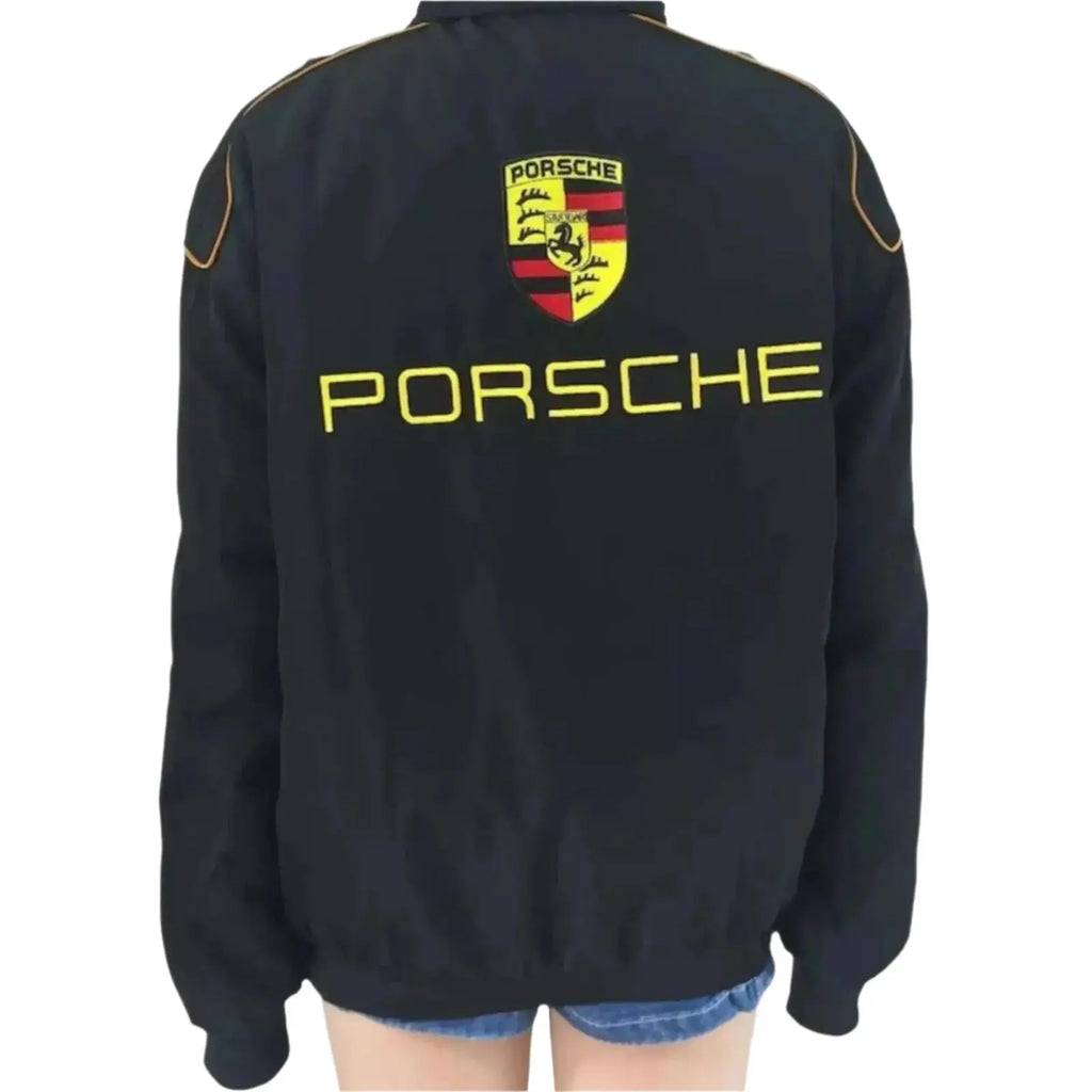 Porsche Formula 1 Bomber Jacket - Embroidered Racing Apparel - Speedxcrafts