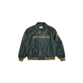Porsche Vintage Leather Bomber Jacket - Green Edition