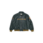 Porsche Vintage Leather Bomber Jacket - Green Edition