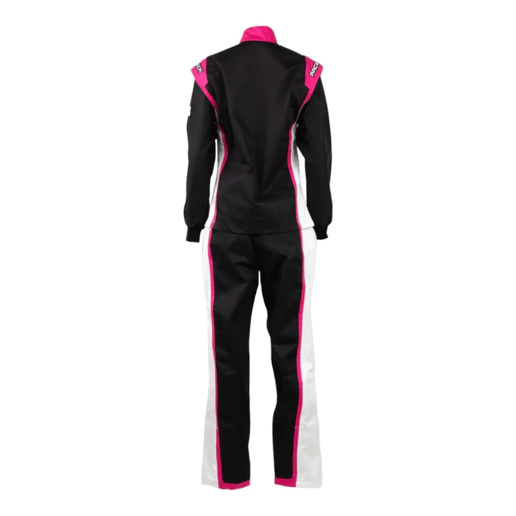 RACECHICK Fierce Women's Two-Piece Racing Suit | SFI 3.2A/5 - Black/Pink - Speedxcrafts