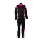 RACECHICK Fierce Women's Two-Piece Racing Suit | SFI 3.2A/1 - Black/Pink - Speedxcrafts
