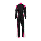 RACECHICK Fierce Women's Two-Piece Racing Suit | SFI 3.2A/1 - Black/Pink - Speedxcrafts