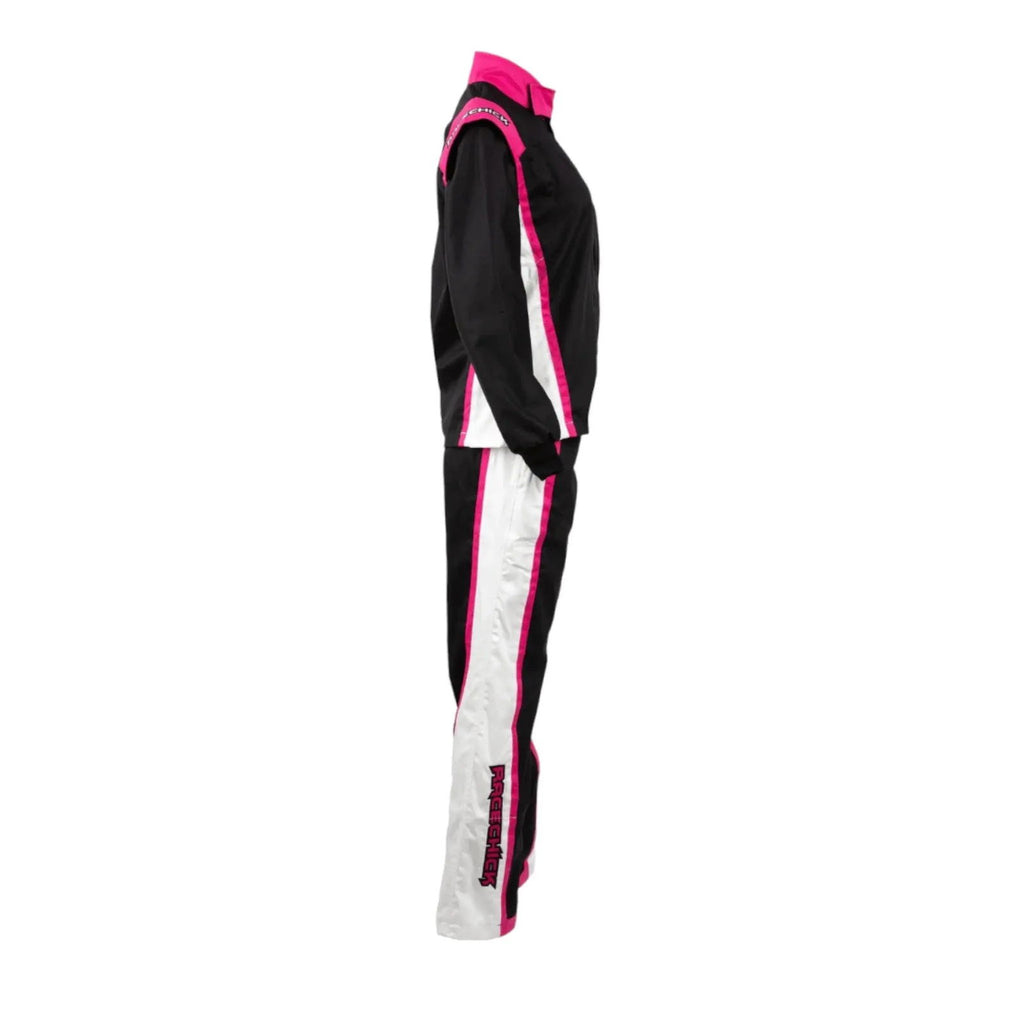 RACECHICK Fierce Women's Two-Piece Racing Suit | SFI 3.2A/1 - Black/Pink - Speedxcrafts