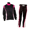 RACECHICK Fierce Women's Two-Piece Racing Suit | SFI 3.2A/5 - Black/Pink - Speedxcrafts