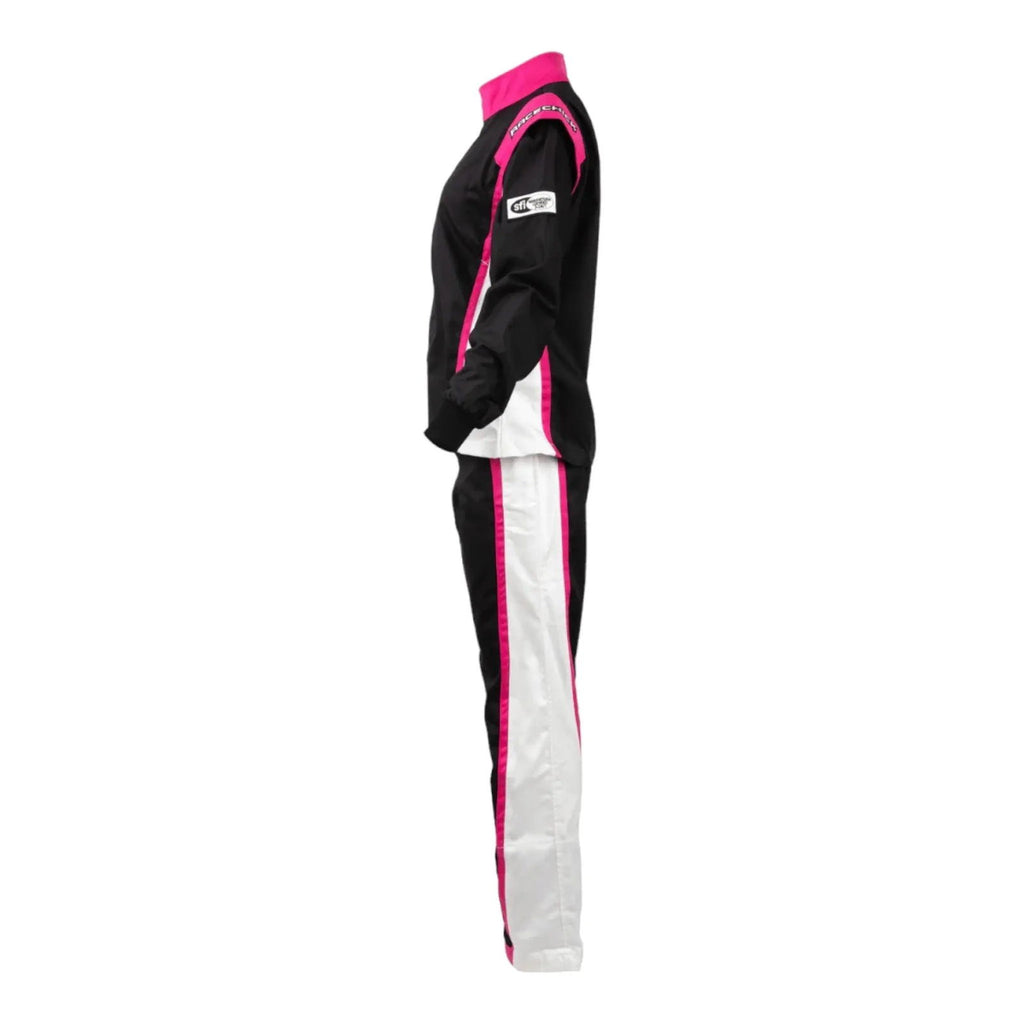 RACECHICK Fierce Women's Two-Piece Racing Suit | SFI 3.2A/5 - Black/Pink - Speedxcrafts