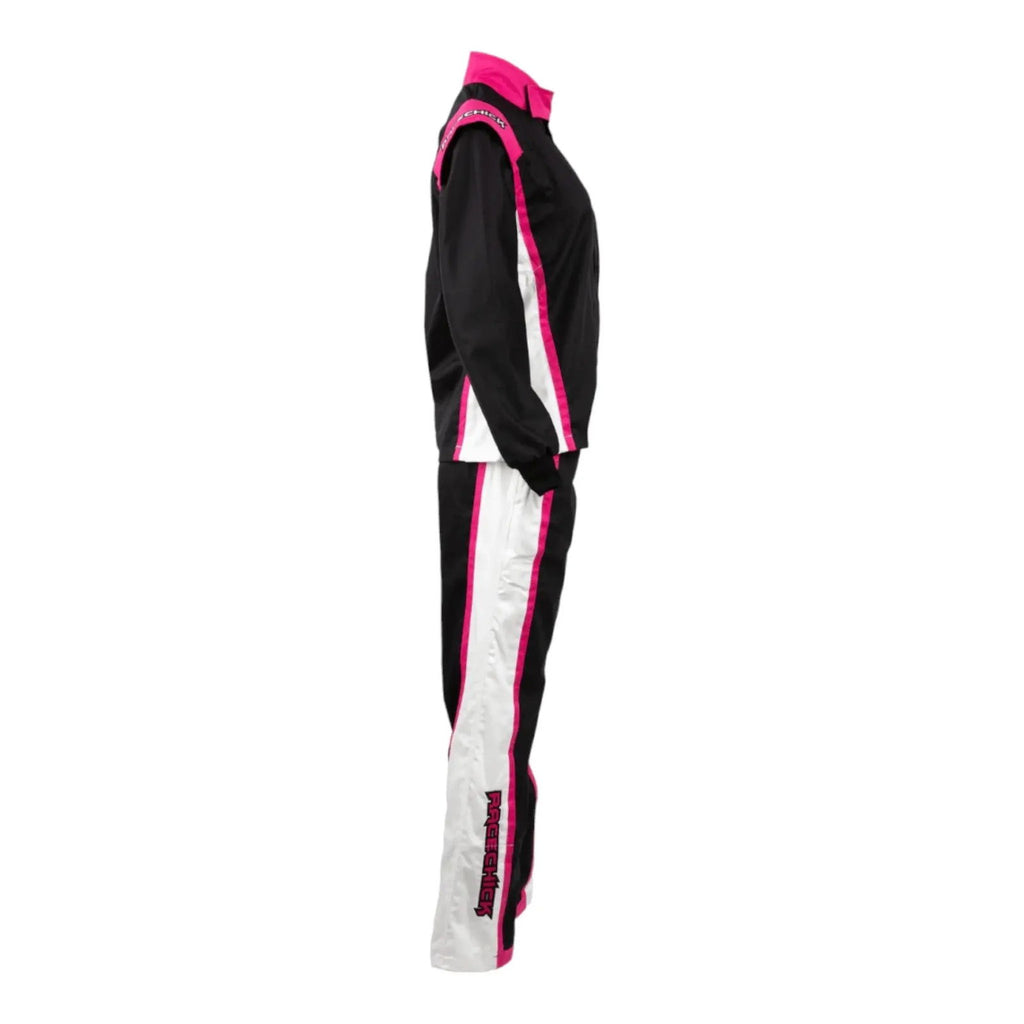 RACECHICK Fierce Women's Two-Piece Racing Suit | SFI 3.2A/5 - Black/Pink - Speedxcrafts
