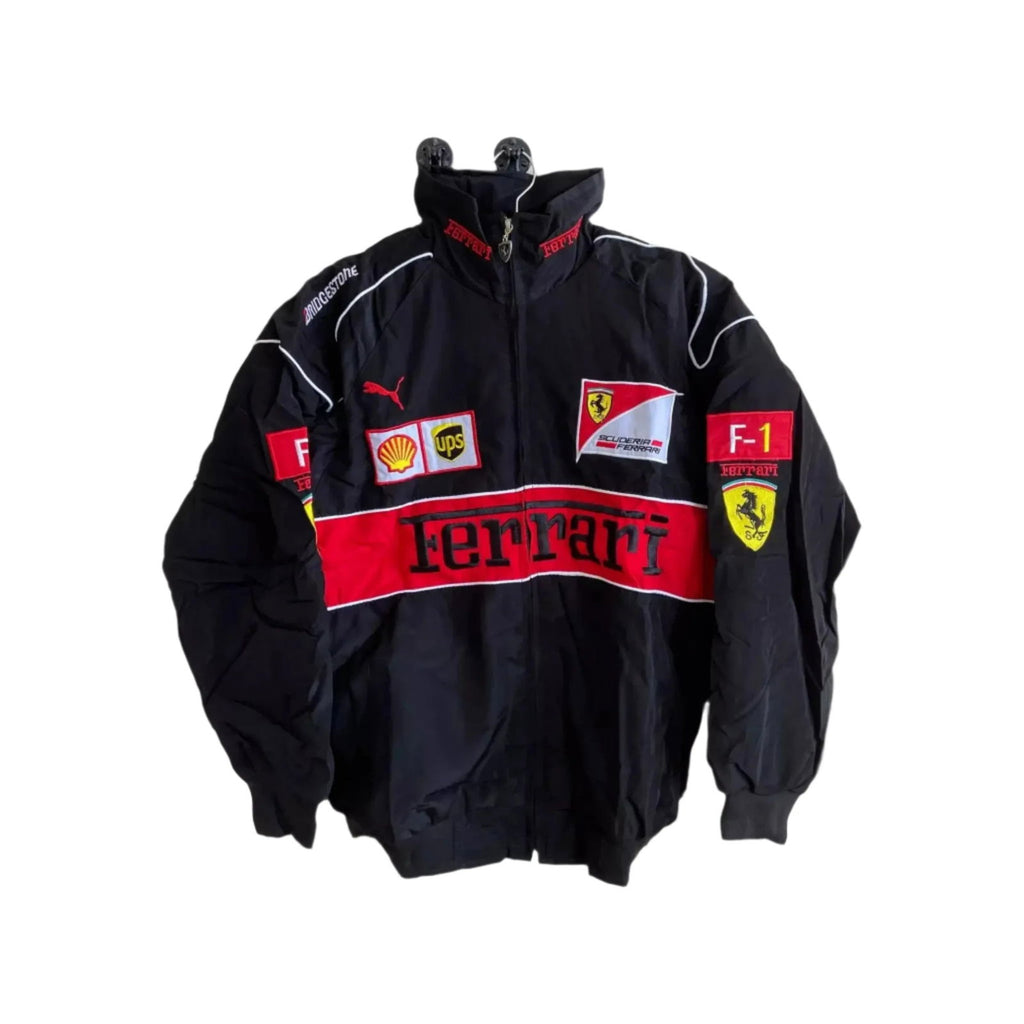 Rare Vintage Style Red and Black Ferrari Racing | Bomber Jacket - Speedxcrafts