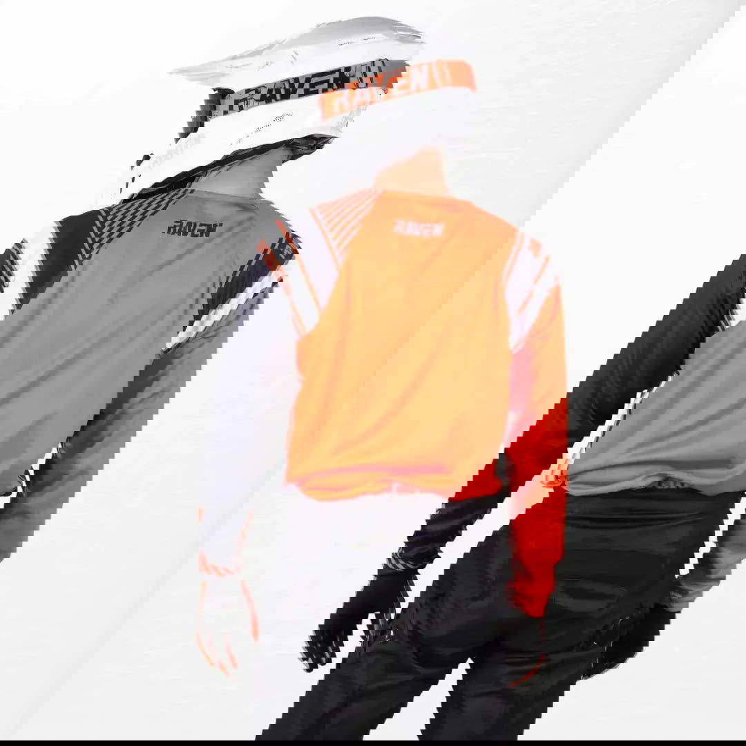 Raven Rival MX Jersey Orange-Black - Speedxcrafts