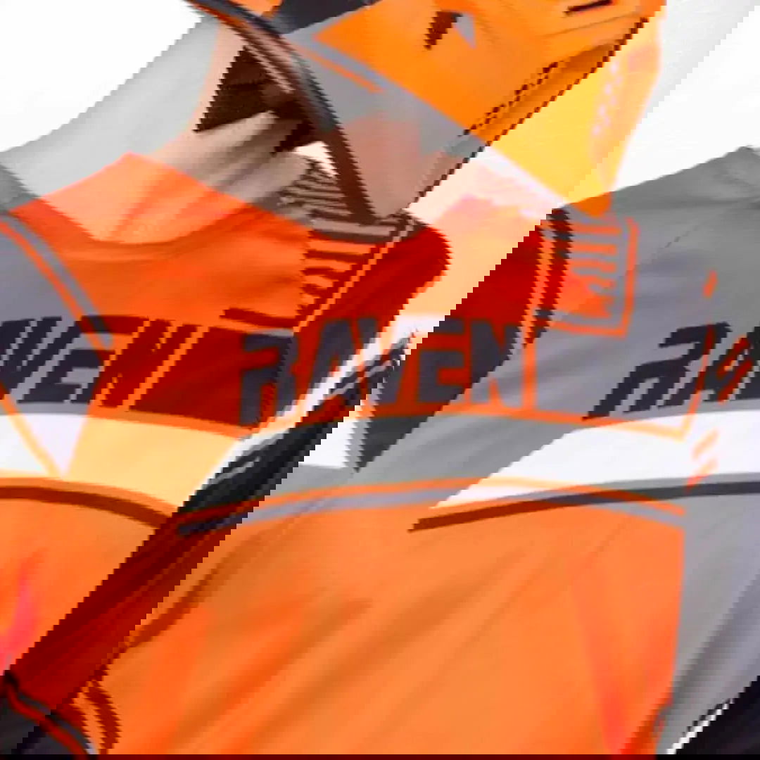 Raven Rival MX Jersey Orange-Black - Speedxcrafts