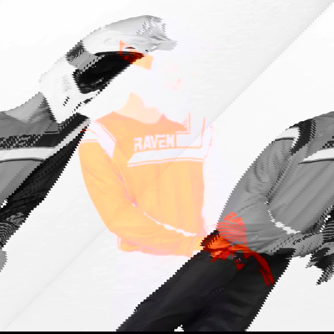 Raven Rival MX Jersey Orange-Black - Speedxcrafts