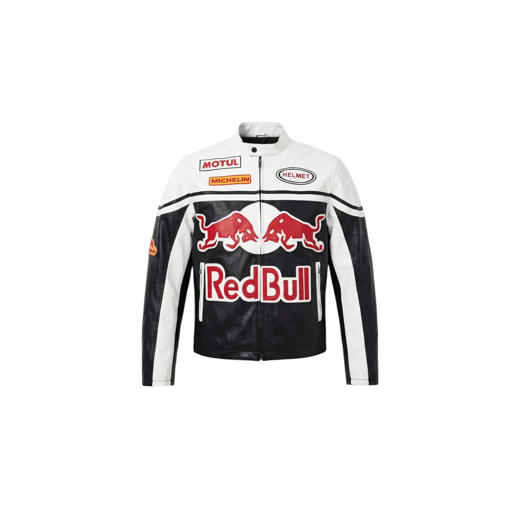 Red Bull Racing Leather Jacket - White Edition