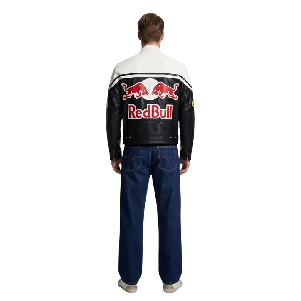 Red Bull Racing Leather Jacket - White Edition