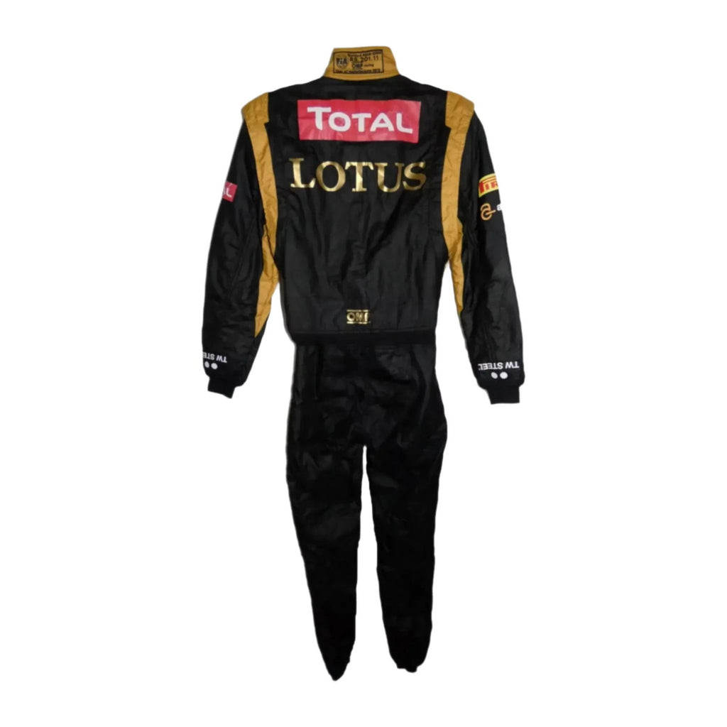 Romain Grosjean 2012 British GP ‘The dark knight rises’ Lotus F1 race suit - Speedxcrafts