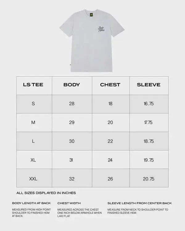 SCRIPT WHITE HEATHER SHORT SLEEVE TEE - Speedxcrafts
