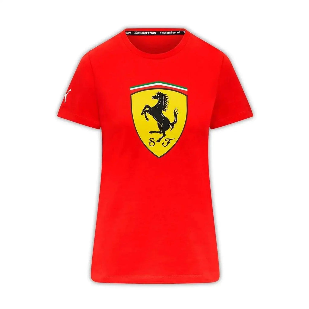 Scuderia Ferrari 2023 Women Large Shield T-Shirt - Speedxcrafts