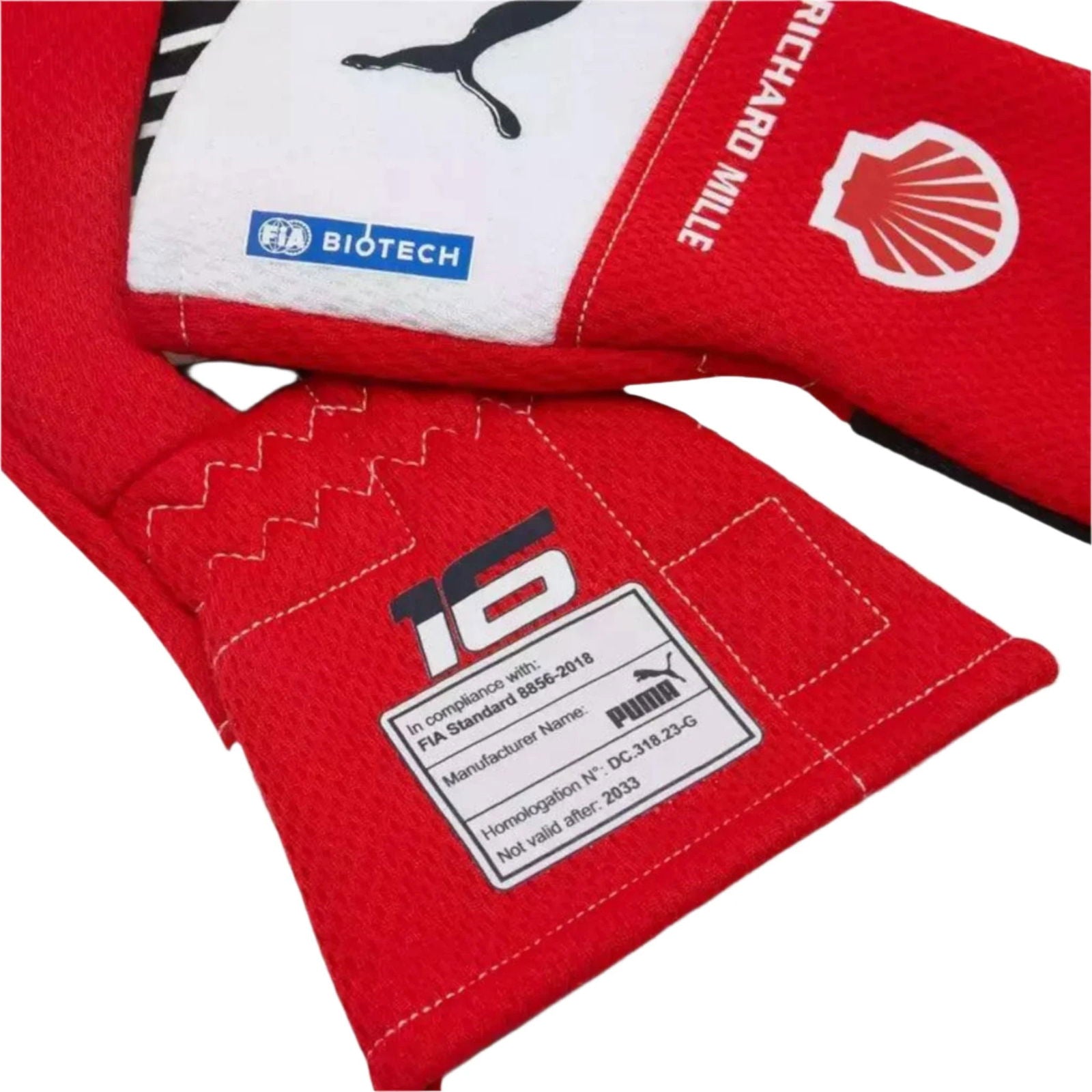 Scuderia Ferrari Charles Leclerc F1 PRO gloves - Joshua Vides - Speedxcrafts