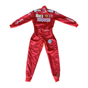 Sebastian Vettel Ferrari Mission Winnow F1 Embroidered Racing Suit - Speedxcrafts
