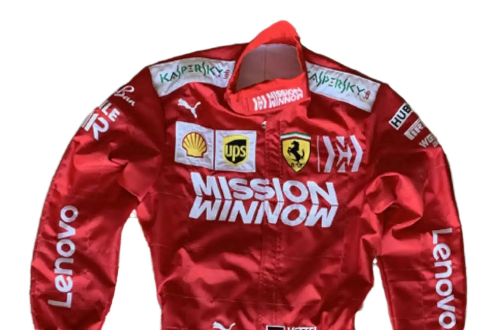 Sebastian Vettel Ferrari Mission Winnow F1 Embroidered Racing Suit - Speedxcrafts
