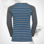 Ski Underwear shirt O Active Warm Eco Kids Stripes BL Top Crew Neck LS Blue Wing Teal/Reef Waters - 2022/23 - Speedxcrafts