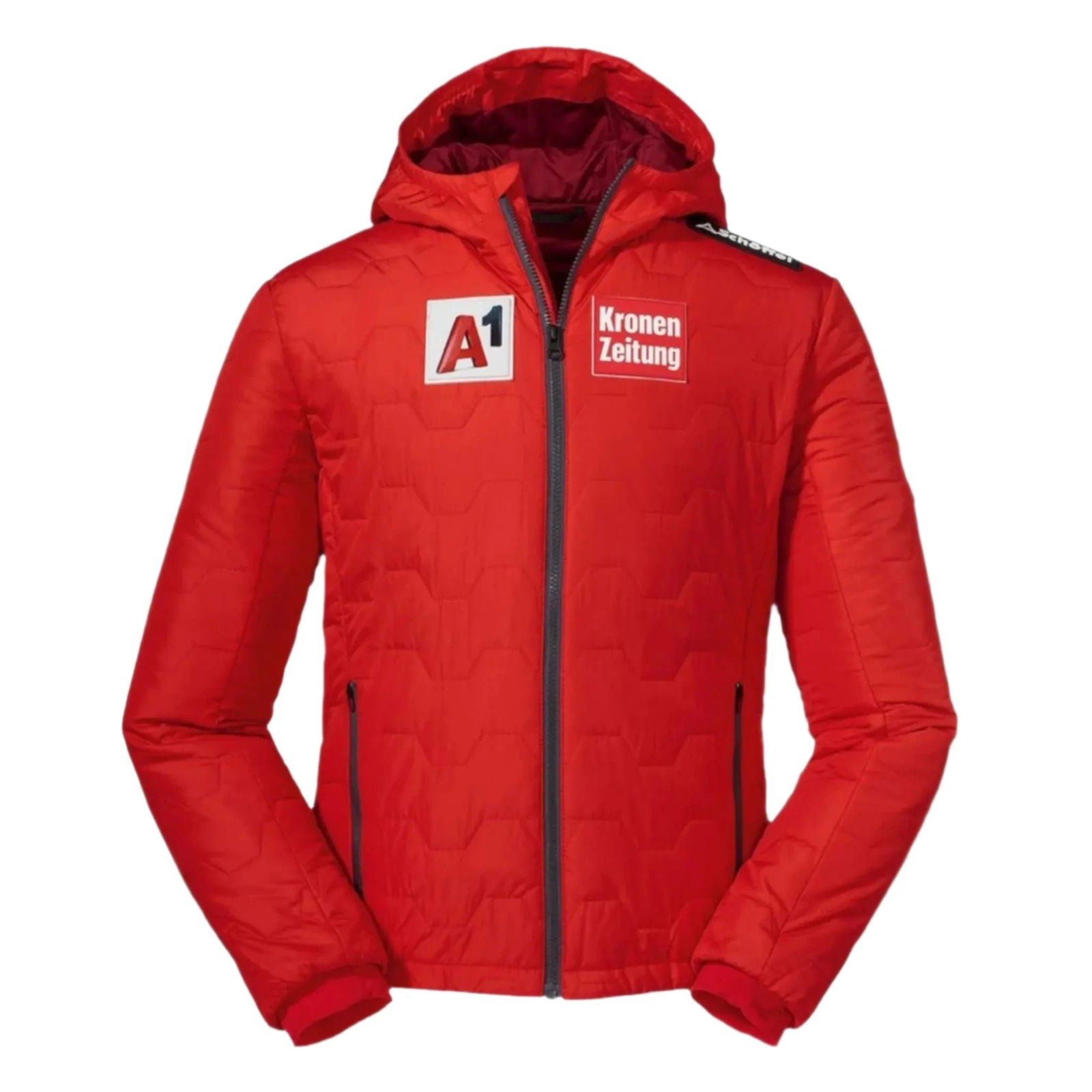 Ski Insulation Jacket SCHOFFEL Vntlft Hoody Adamont 3 K RT Junior Red - 2021/22 - Speedxcrafts