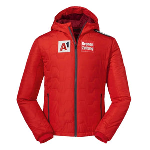 Ski Insulation Jacket SCHOFFEL Vntlft Hoody Adamont 3 K RT Junior Red - 2021/22 - Speedxcrafts