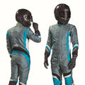 Sparco X-Light KS-7 Replica Kart Suit - Black/Grey Lightweight Racing - Speedxcrafts