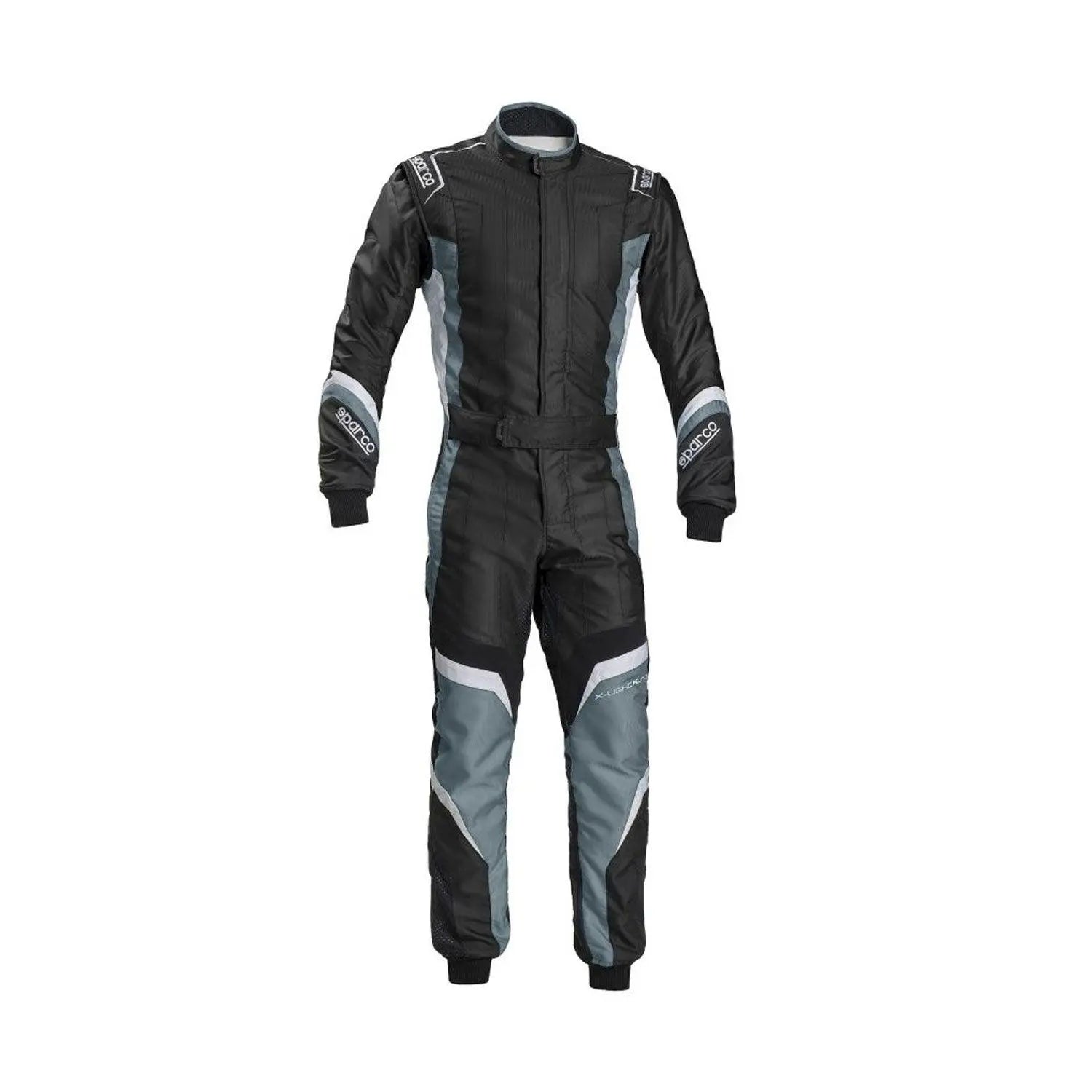 Sparco X-Light KS-7 Replica Kart Suit - Black/Grey Lightweight Racing - Speedxcrafts