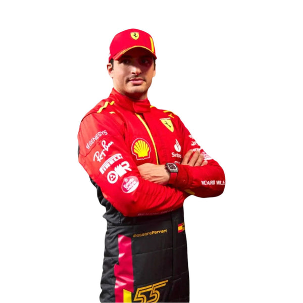 Special Ferrari Race Suit  Carlos Sainz 2023 F1 Spain GP - Speedxcrafts