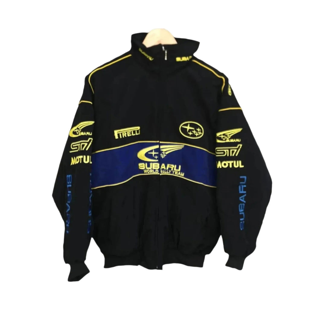 Subaru Racing Vintage Zip-Up Jacket - Unisex Motorsport Apparel - Speedxcrafts