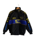Subaru Rally Vintage Black Jacket | Classic Motorsport Apparel - Speedxcrafts