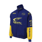 Subaru Rally Vintage Blue Jacket | Iconic Motorsport Apparel - Speedxcrafts