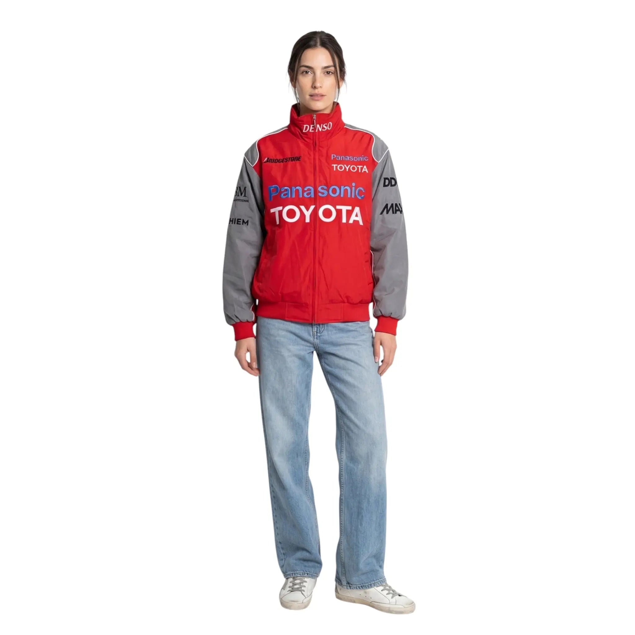 Toyota F1 Vintage Racing Jacket - Red&Grey Edition