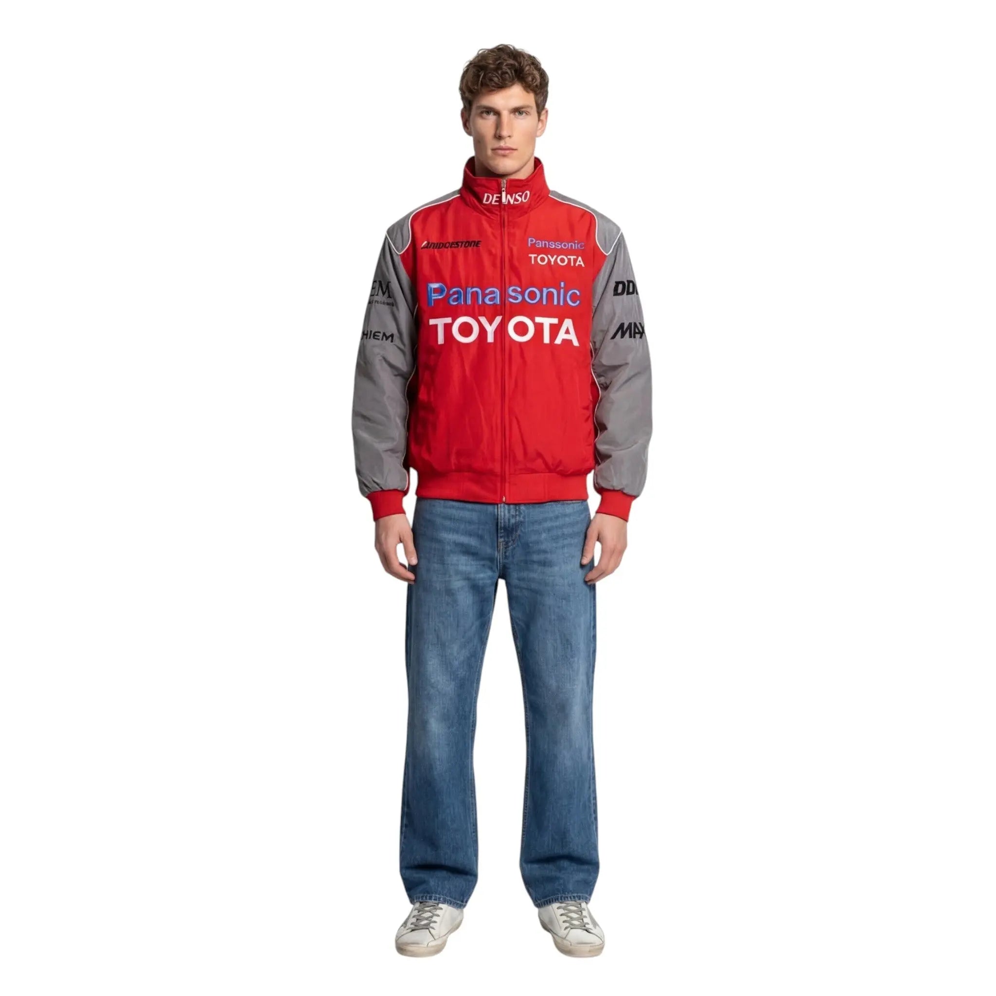 Toyota F1 Vintage Racing Jacket - Red&Grey Edition