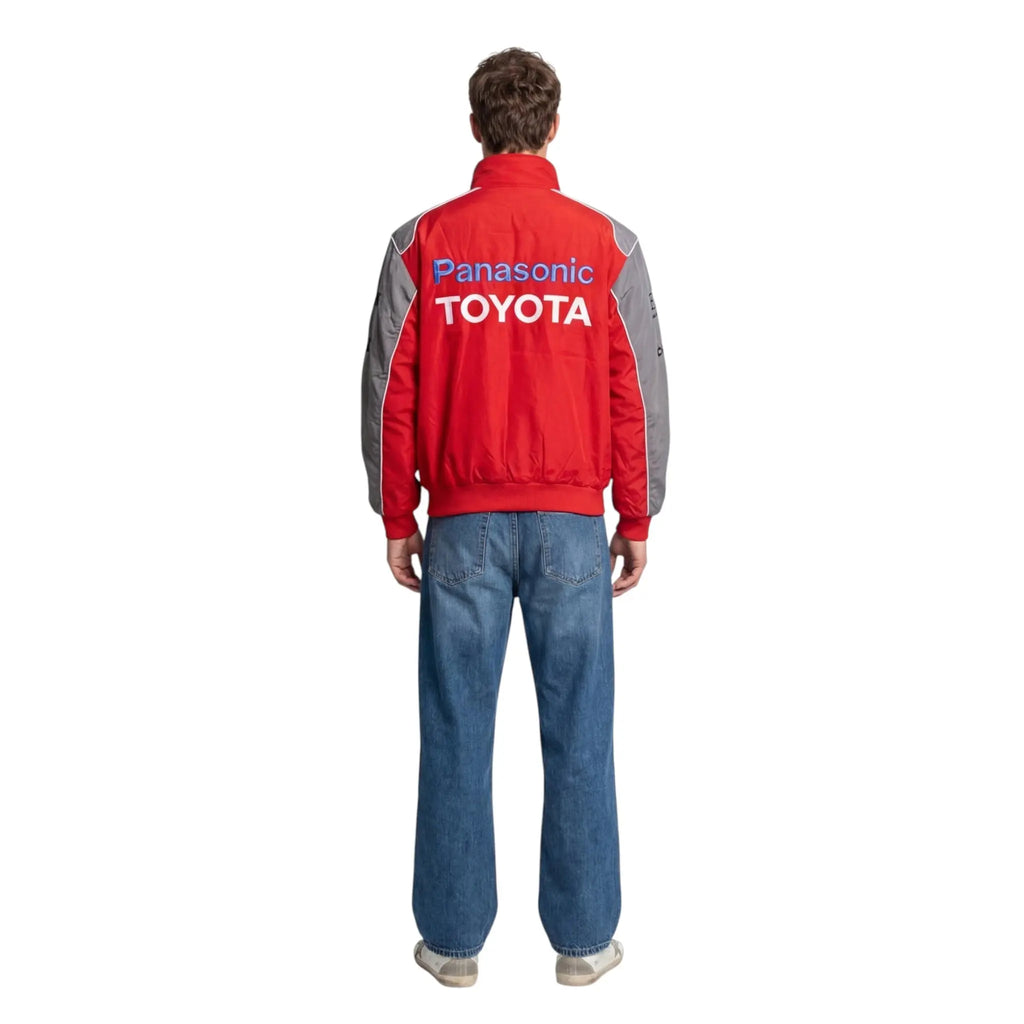 Toyota F1 Vintage Racing Jacket - Red&Grey Edition