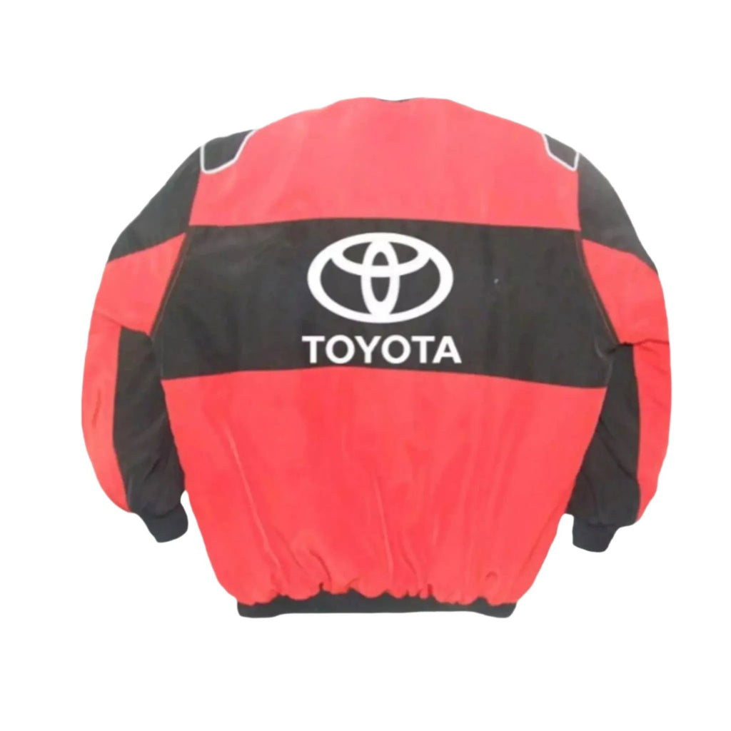 Toyota Vintage Racing Jacket - Embroidered Classic Motorsport Gear - Speedxcrafts