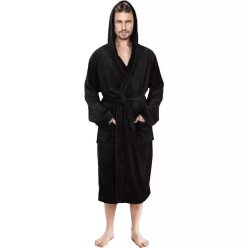 Unisex Fleece Hooded Bathrobes - Speedxcrafts