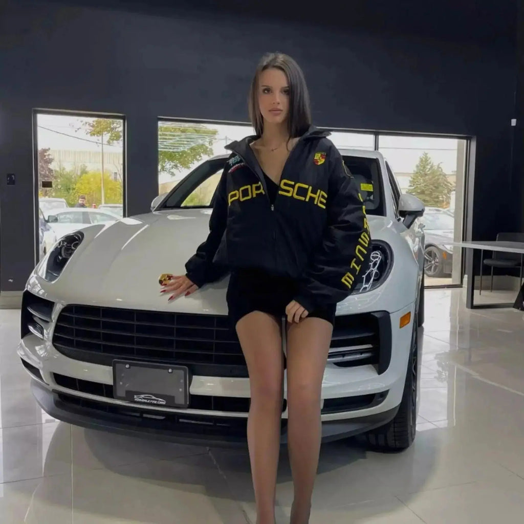 Vintage Edition Porsche Racing Jacket - Classic Motorsport Apparel - Speedxcrafts