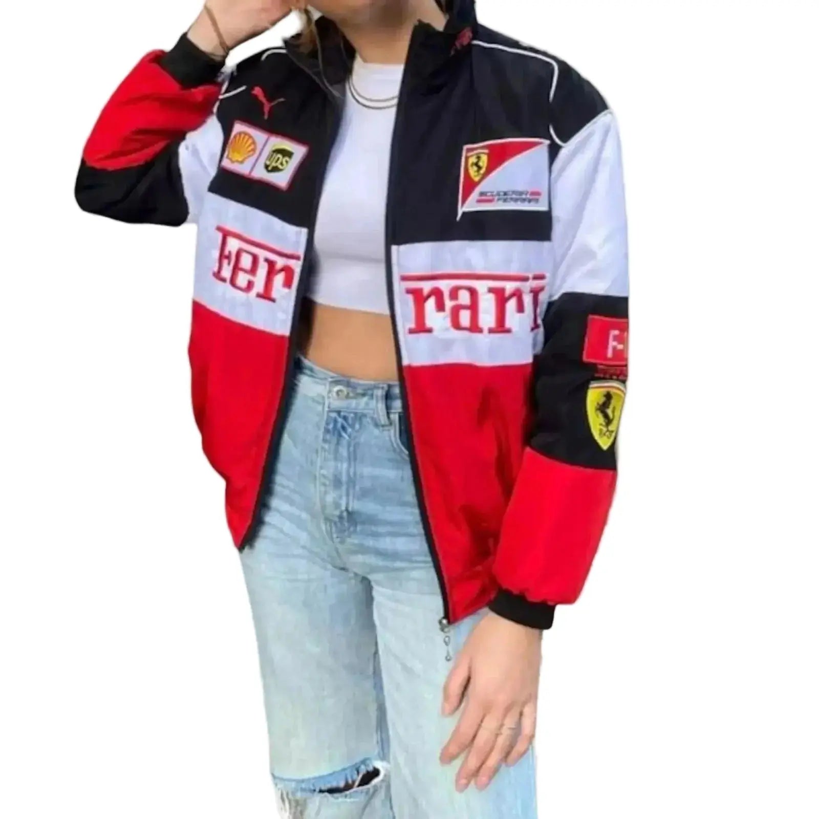 Vintage Ferrari Formula 1 Racing Jacket - Speedxcrafts