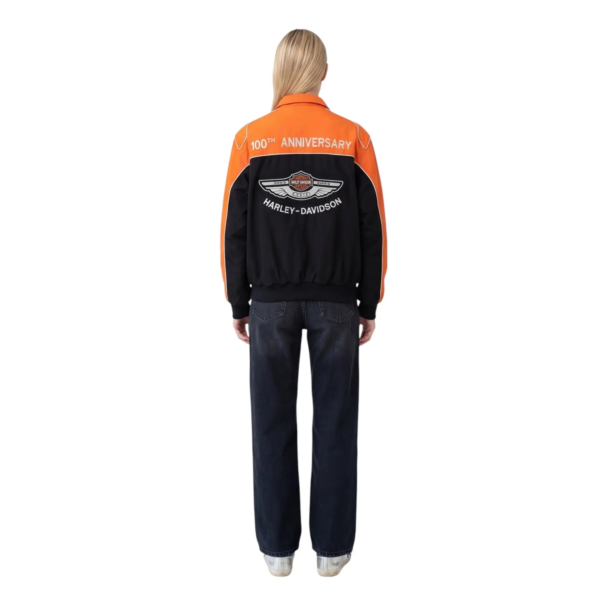 Vintage Harley Davidson 100th Anniversary Jacket (Orange Edition)